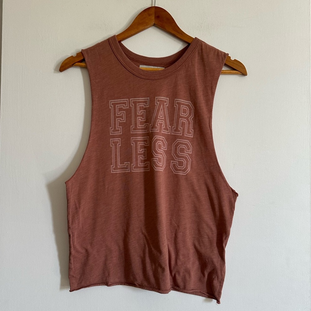 Barry’s Bootcamp ‘Fearless’ Pink Workout Athletic Activewear Tank size Medium - Picture 2 of 7